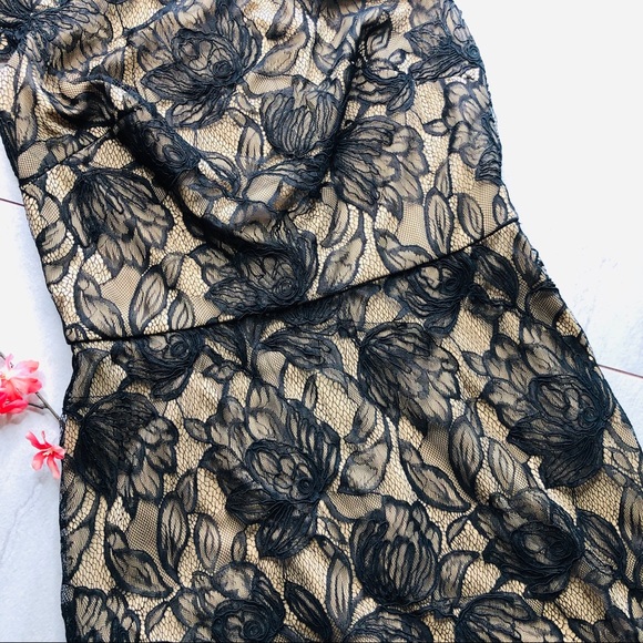 Tadashi Shoji Lace Black Off Shoulder Dress - Picture 4 of 8